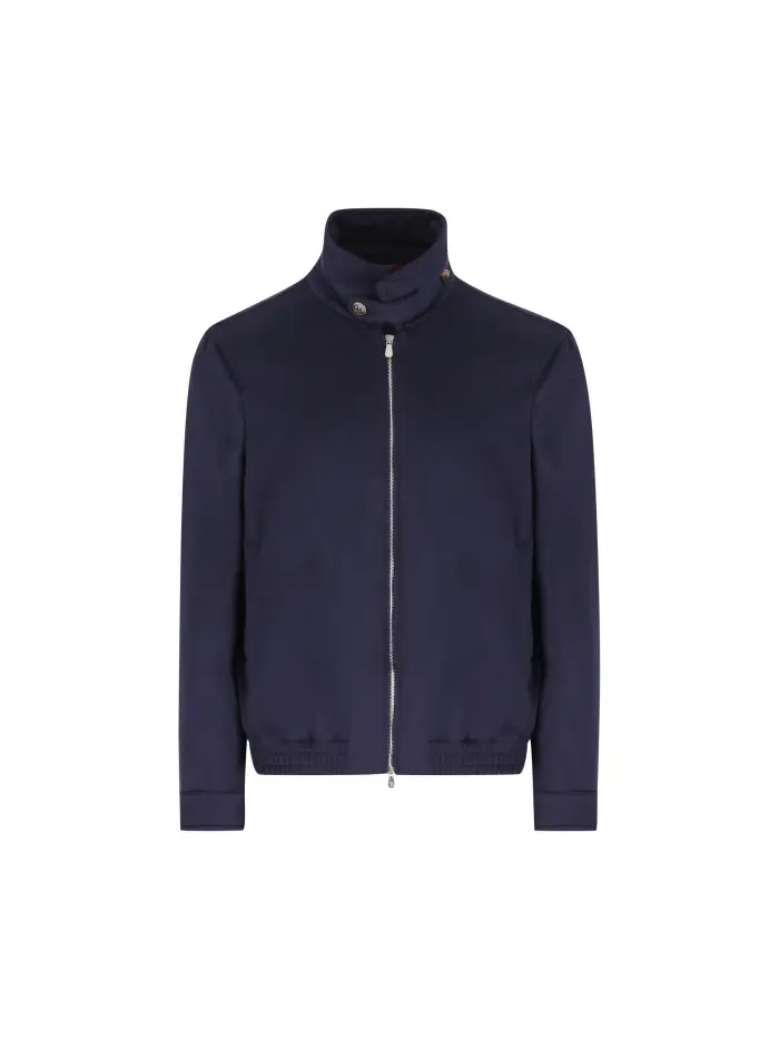 Bomber realizzato in lana vergine BLU