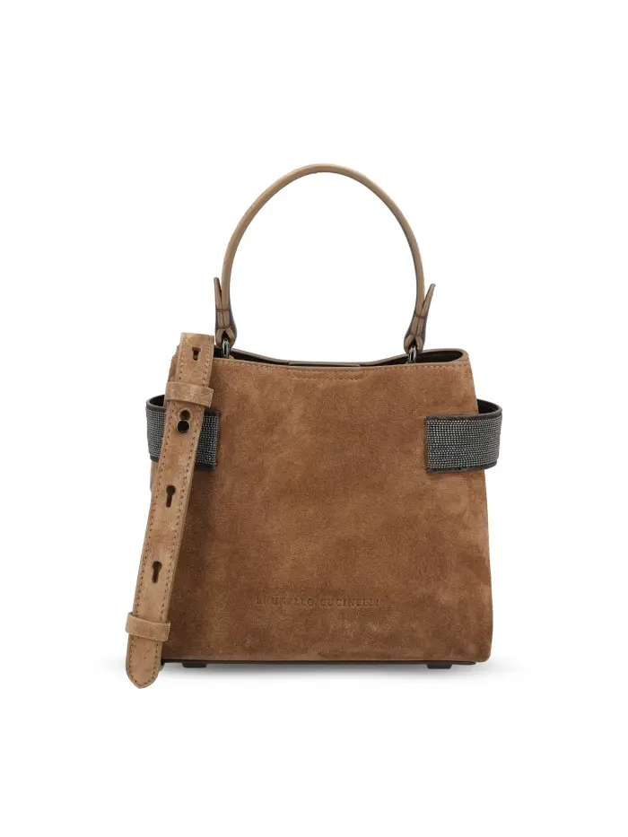 Borsa realizzata in pelle MARRONE