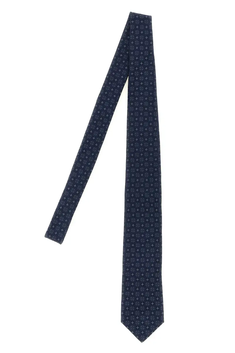 BRUNELLO CUCINELLI Cravatta Disegno Geometrico Blu