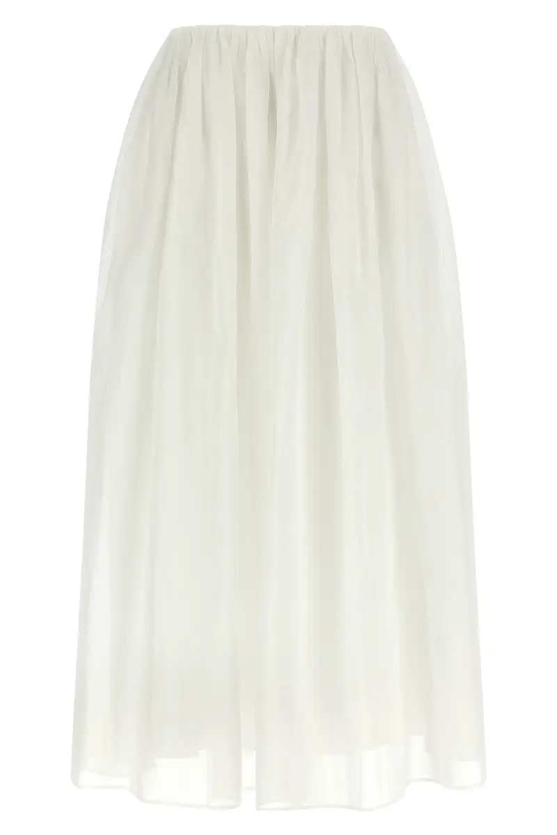 BRUNELLO CUCINELLI Gonna Multistrato Bianco