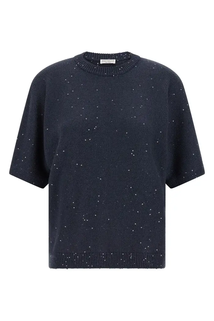 BRUNELLO CUCINELLI Maglione Diamante Blu