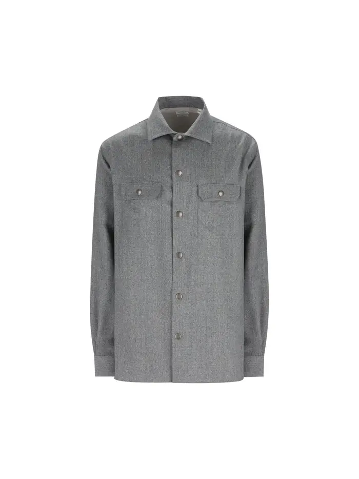 Overshirt realizzata in lana GRIGIO