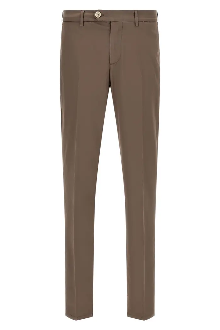 BRUNELLO CUCINELLI Pantalone Cotone American Pima Beige