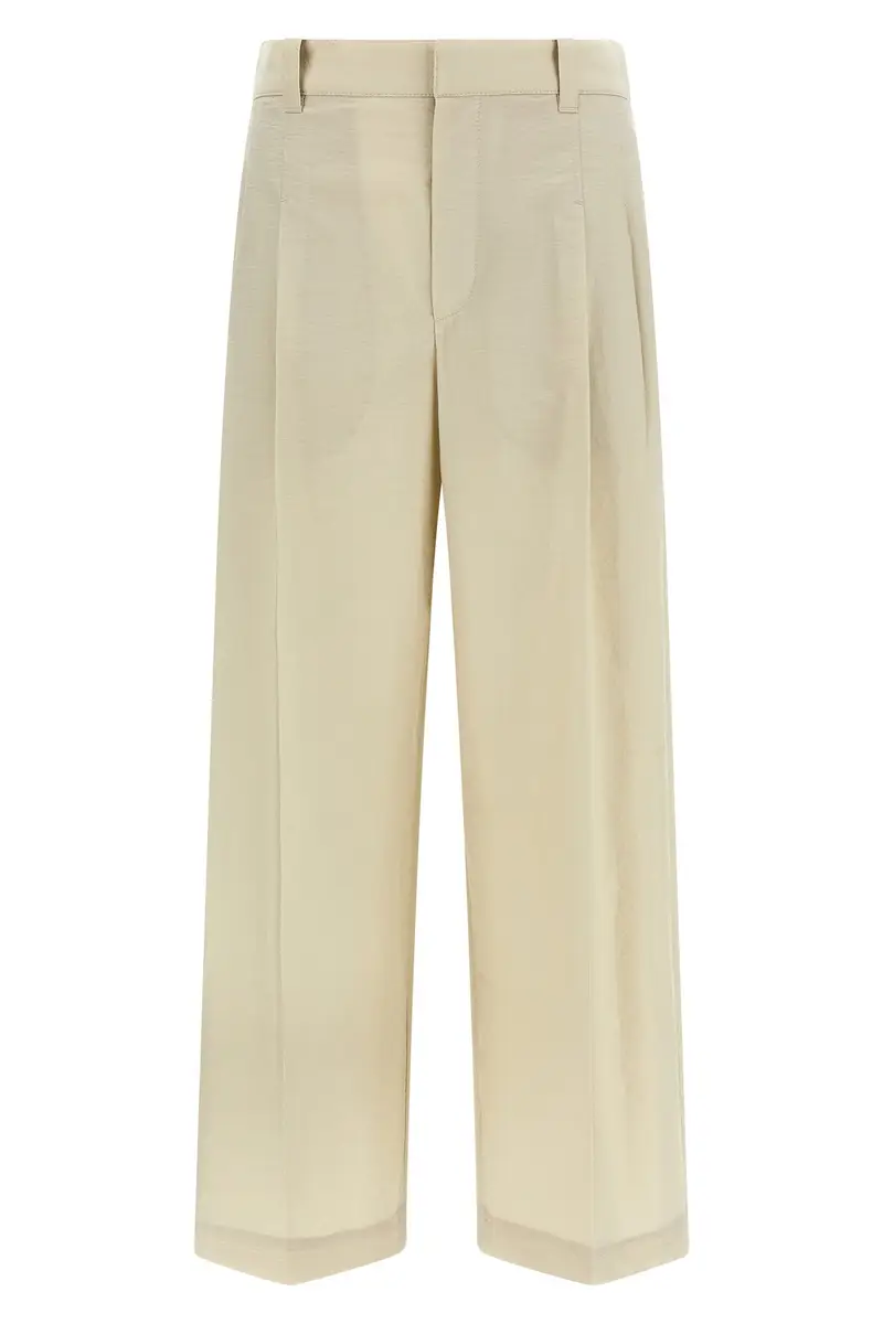 BRUNELLO CUCINELLI Pantalone Cotone Bianco