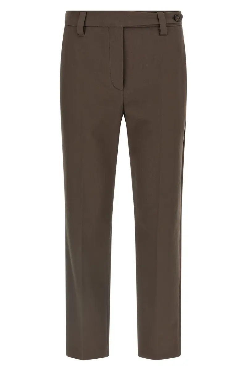 BRUNELLO CUCINELLI Pantalone Cotone Marrone