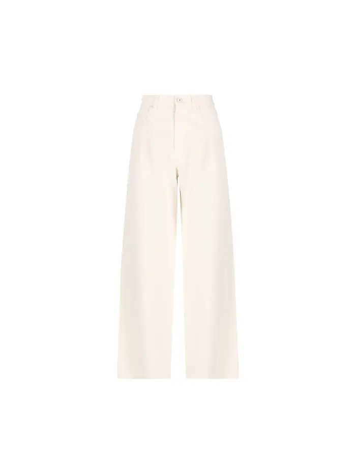 Pantaloni realizzati in cotone BIANCO