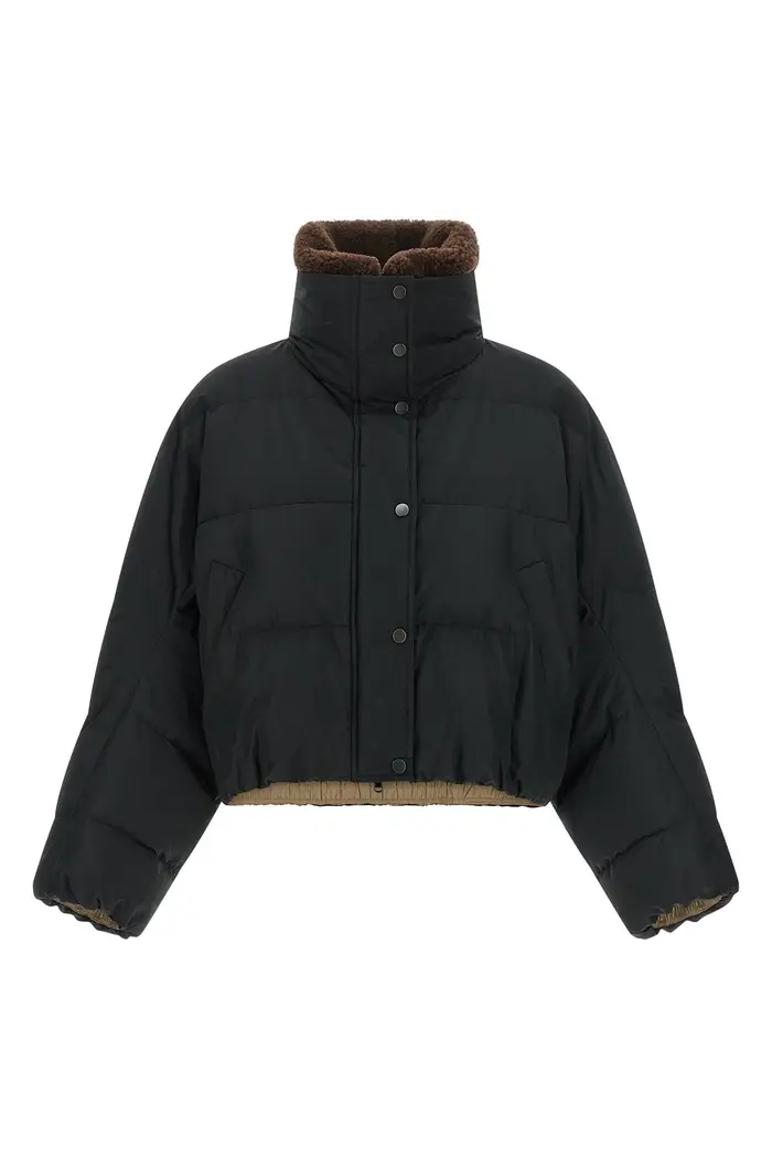 BRUNELLO CUCINELLI Piumino Crop Nero