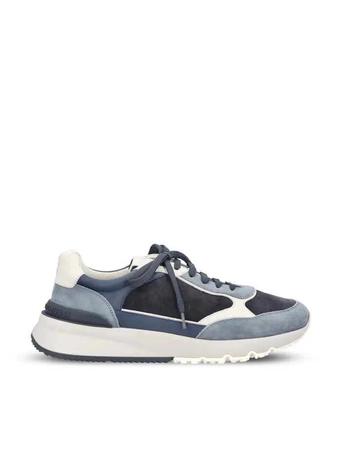 Sneakers realizzate in pelle AZZURRO