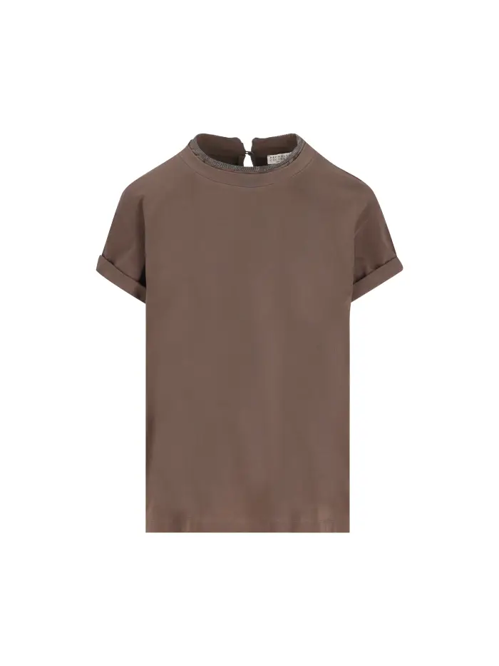 T-Shirt realizzata in cotone MARRONE