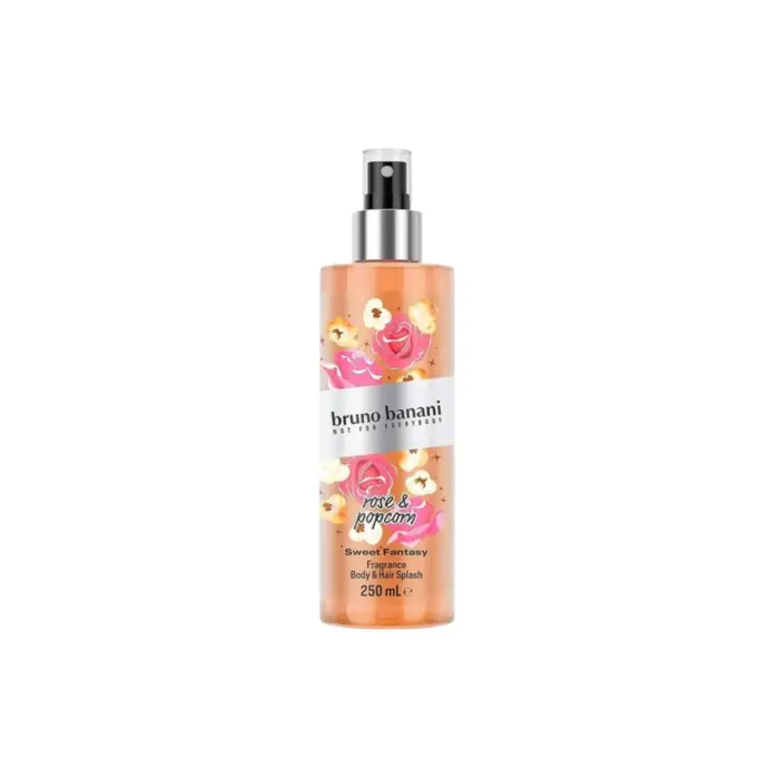 Bruno banani Sweet Fantasy Rose & Popcorn spray corpo profumato per corpo e capelli da donna 250 ml