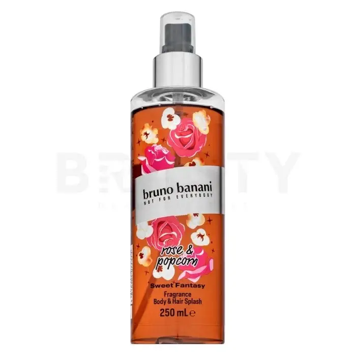 Bruno banani Sweet Fantasy Rose & Popcorn spray corpo profumato per corpo e capelli da donna 250 ml