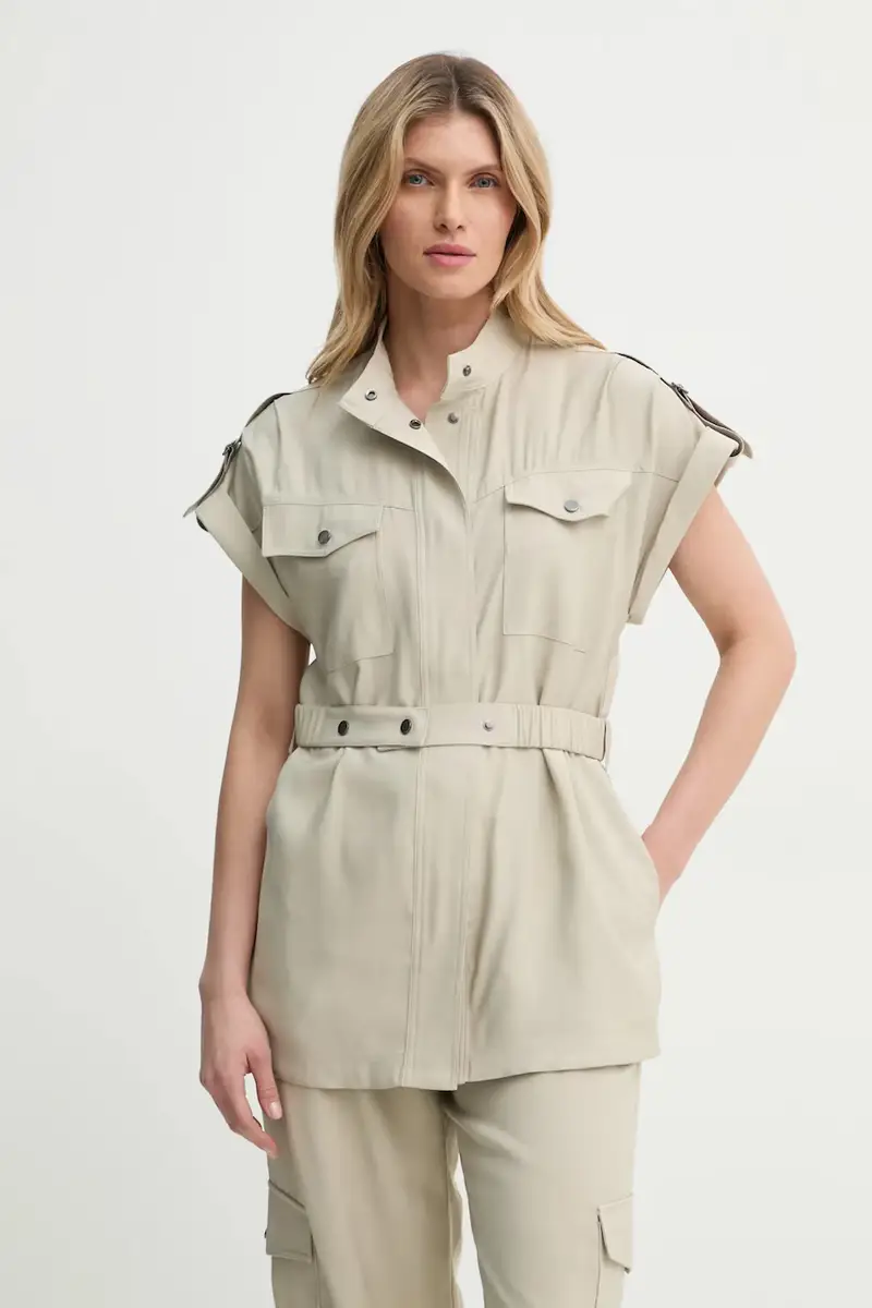 Bruuns Bazaar camicia donna colore beige BBW4339