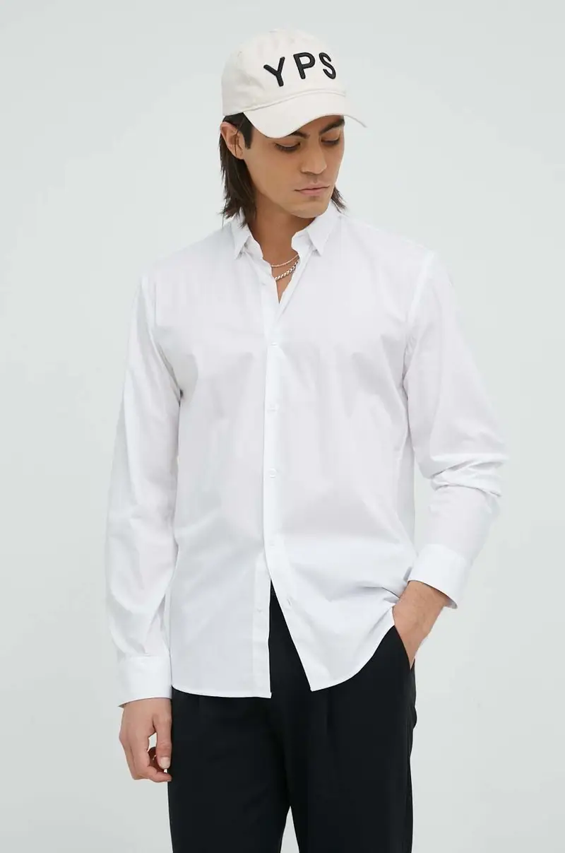 Bruuns Bazaar camicia uomo Bianco