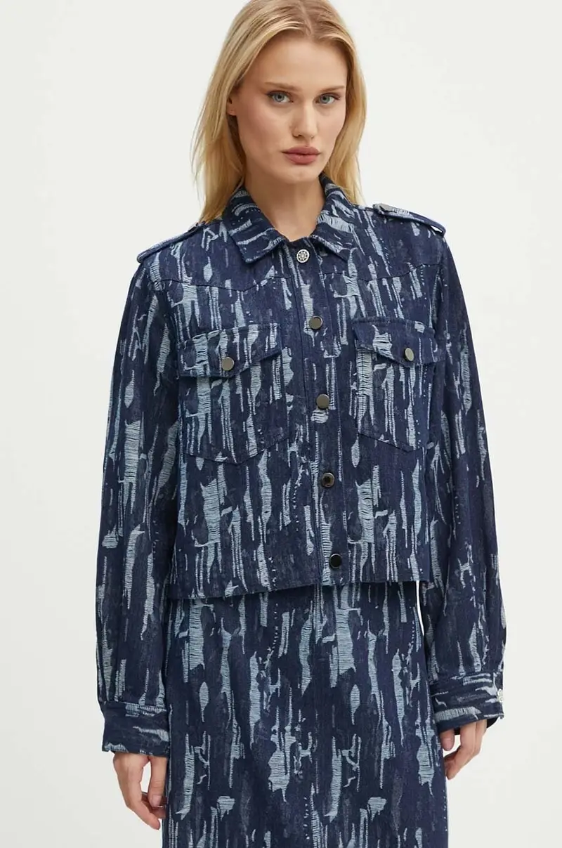 Bruuns Bazaar giacca IxoraBBGingea jacket donna colore blu navy BBW4119