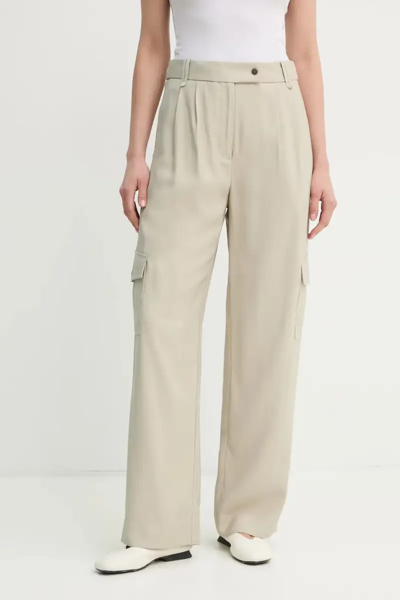 Bruuns Bazaar pantaloni donna colore beige BBW4338