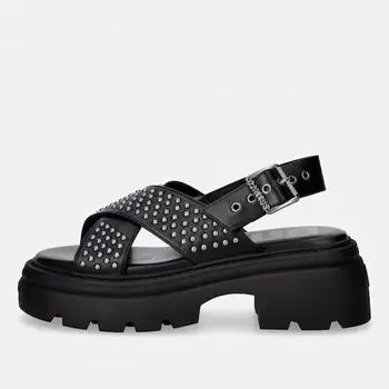 Buffalo Sandali con zeppa 1602358 Nero