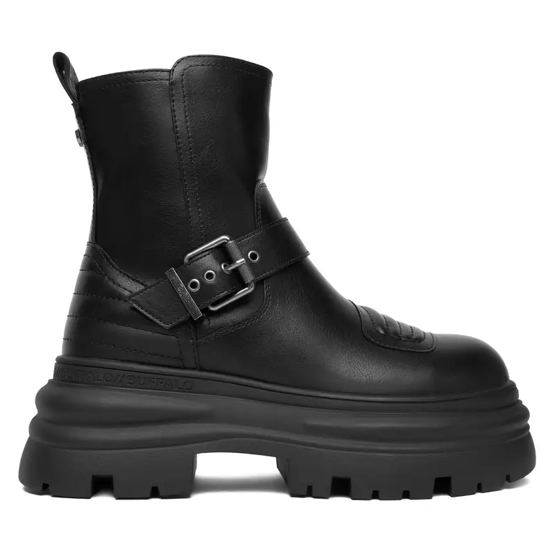 Buffalo Stivaletti Dione Biker Boot Mid 1270127 Nero