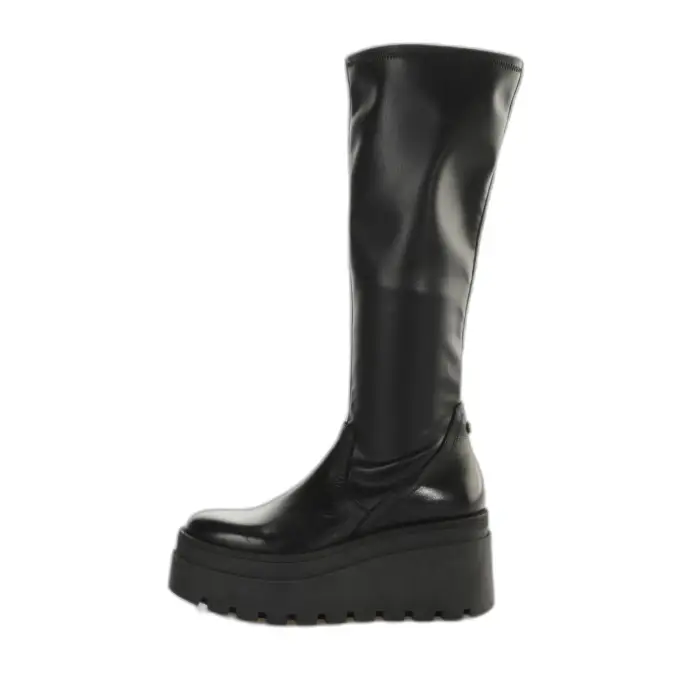 Buffalo Stivali in vernice da donna Lift Noir