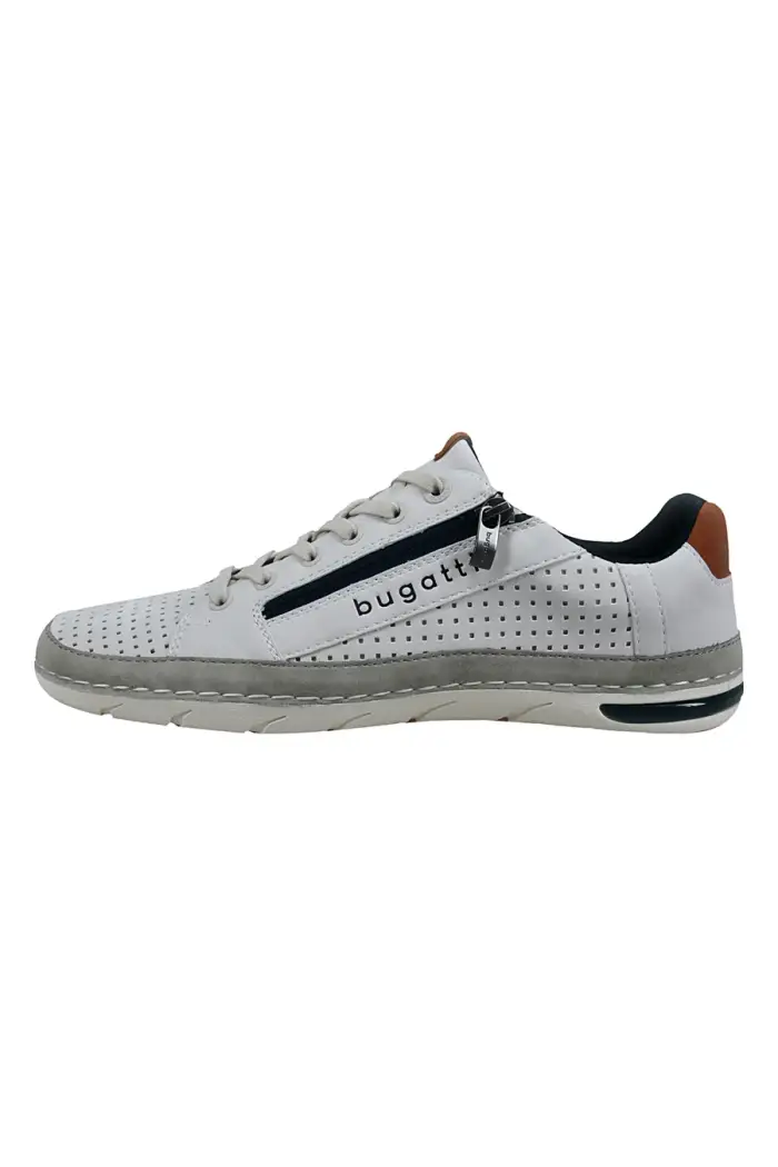 BUGATTI Sneakers bianche traforate stringate 321ASG0554002100 [BIANCO]