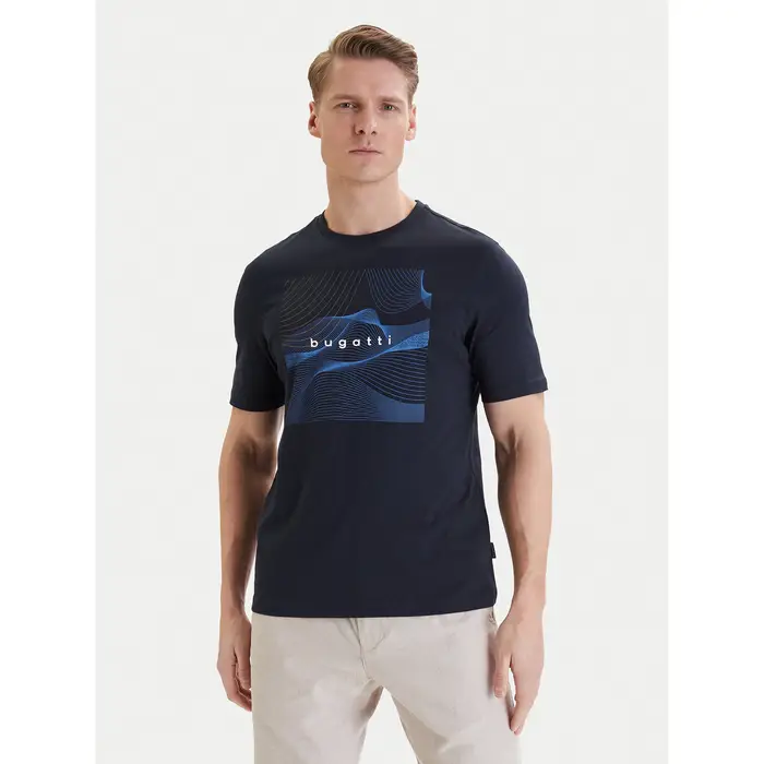 Bugatti T-shirt 8350-75044C Blu scuro Regular Fit