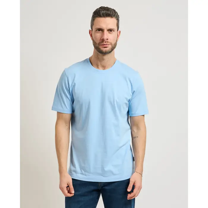 Bugatti T-shirt T-shirt uomo basic girocollo Blu