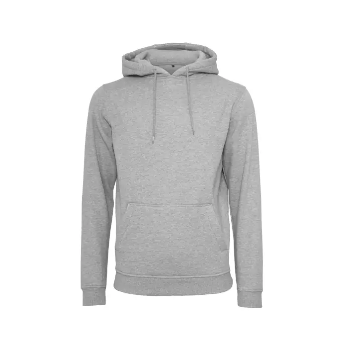 Build Your Brand Felpa con cappuccio pesante Gris