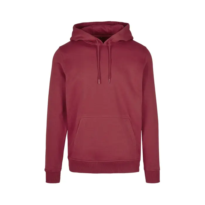 Build Your Brand Felpa con cappuccio pesante Rouge