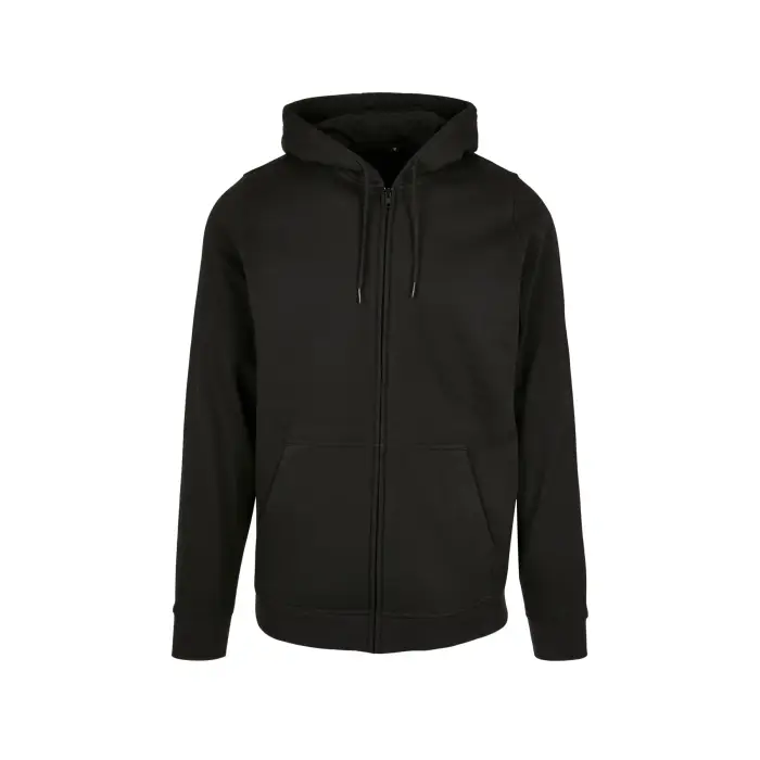 Felpa con cerniera a cappuccio Build Your Brand Basic Noir