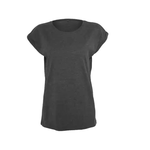 Build Your Brand T-shirt da donna off-the-shoulder