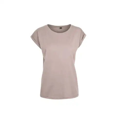 Build Your Brand T-shirt da donna off-the-shoulder