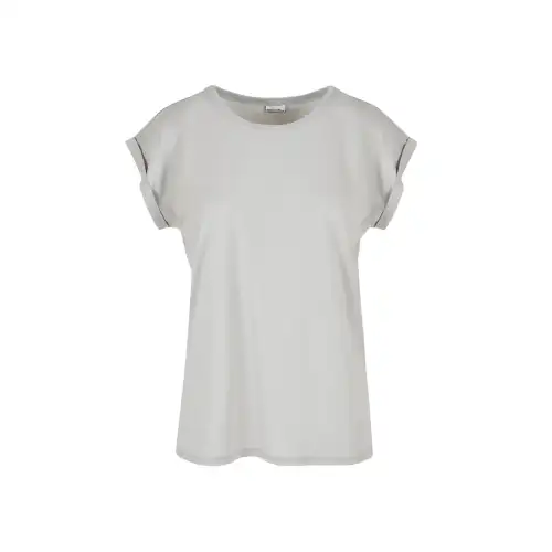 Build Your Brand T-shirt da donna off-the-shoulder