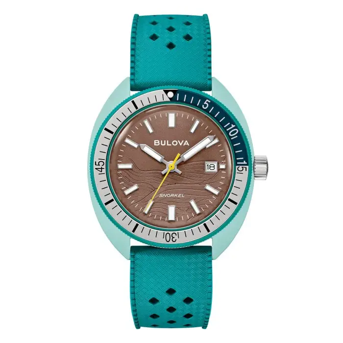 BULOVA Orologio Snorkel Analogico Verde Cinturino Uomo Quarzo