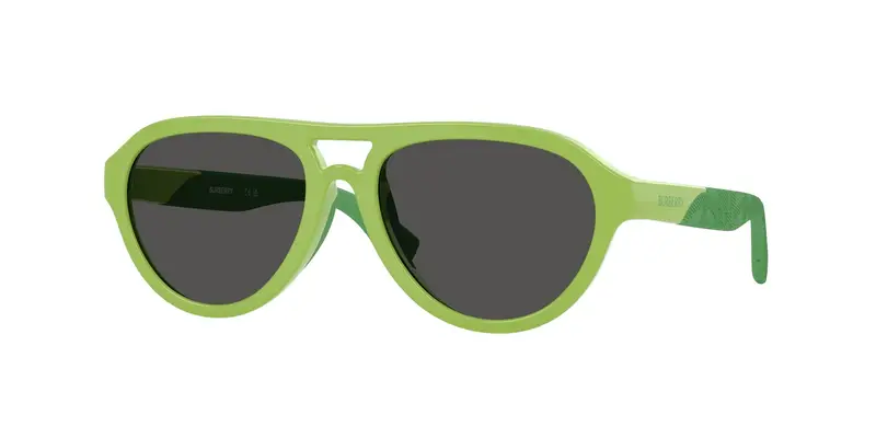 Burberry Bambino JB4005U 418287 Occhiali da sole Iniettato Verde Grigio Pilot Normale