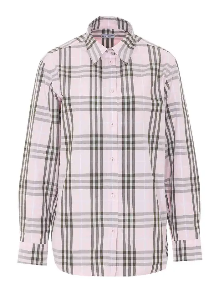 Burberry Camicia a quadri rosa Color Carne E Neutri