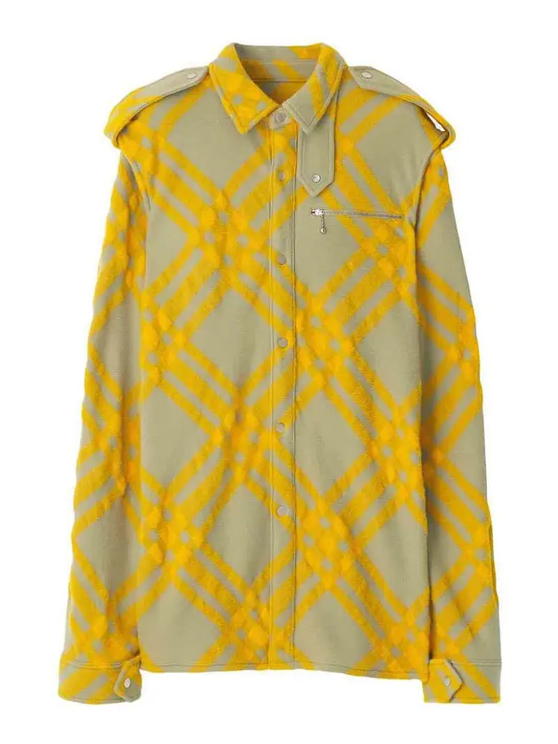 Burberry Camicia a quadri Verde Chiaro