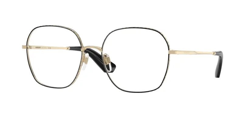 Burberry Donna BE1399 1326 Montature da vista Metallo Nero Trasparente Squadrata Normale