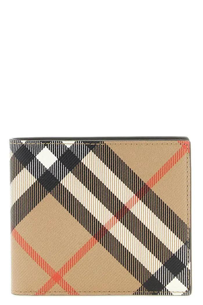 BURBERRY Portafoglio Check Beige