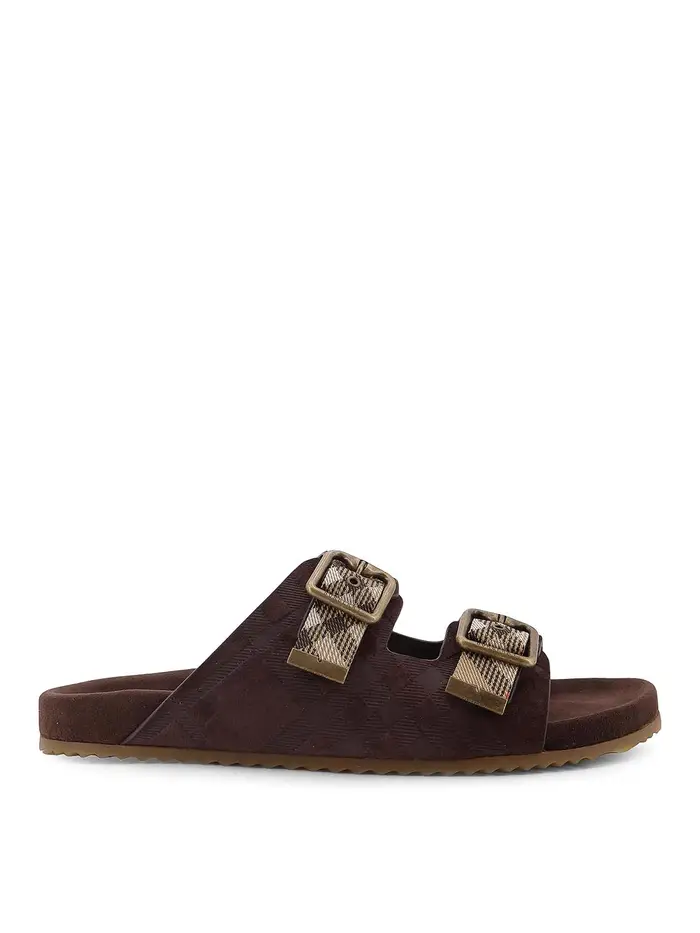 Burberry Sandali Urchin In Pelle Scamosciata Nero
