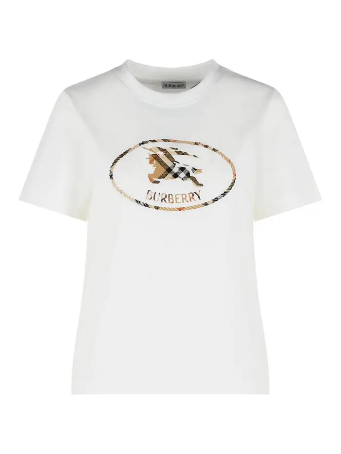 Burberry T-shirt Frankie in cotone bianco