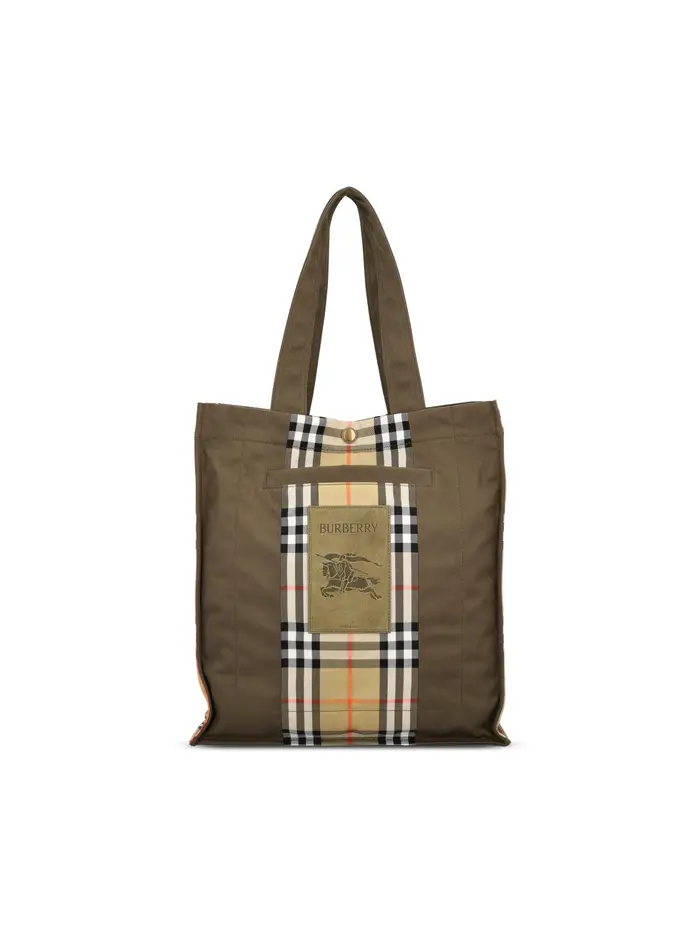BURBERRY Tote Trench Check VERDE