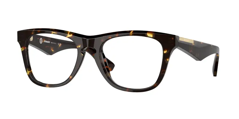 Burberry Uomo BE2409 4106 Montature da vista Acetato Marrone Trasparente Squadrata Normale