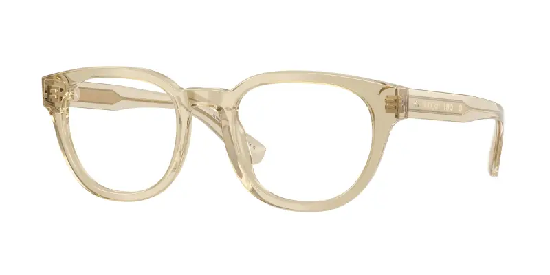 Burberry Uomo BE2454 4226 Montature da vista Acetato Beige Trasparente Rotonda Normale