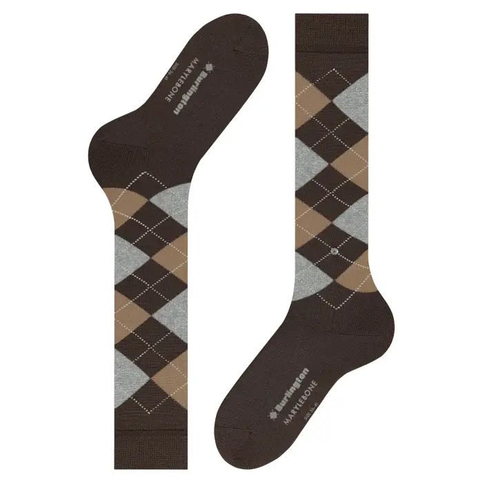 Burlington Calze al ginocchio da donna Marylebone Marron