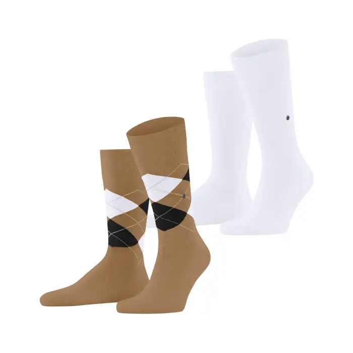 Burlington Calze Everyday Argyle (x2) Marron
