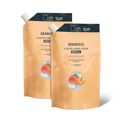 by Amazon Ricarica di Sapone per le mani, Mango, 2 x 1000ml