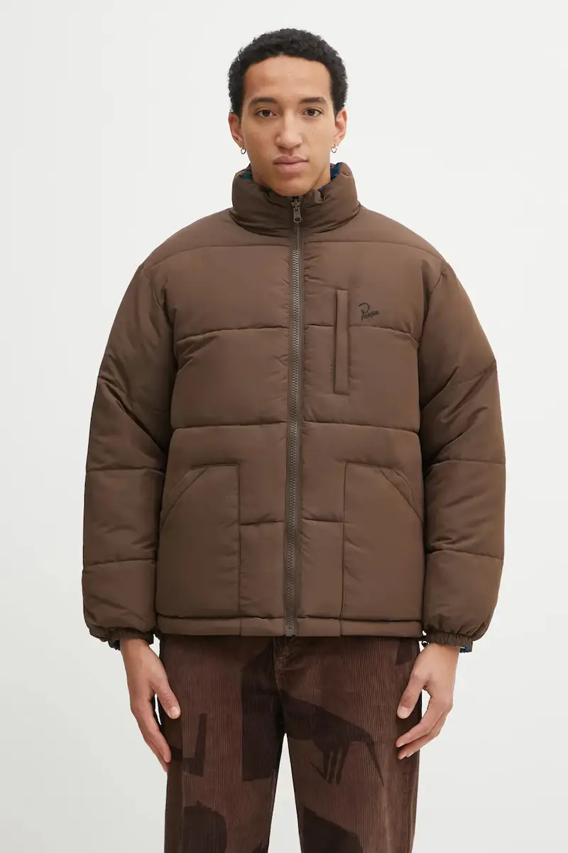 by Parra giacca reversibile Protect the sun reversible puffer colore marrone 54435