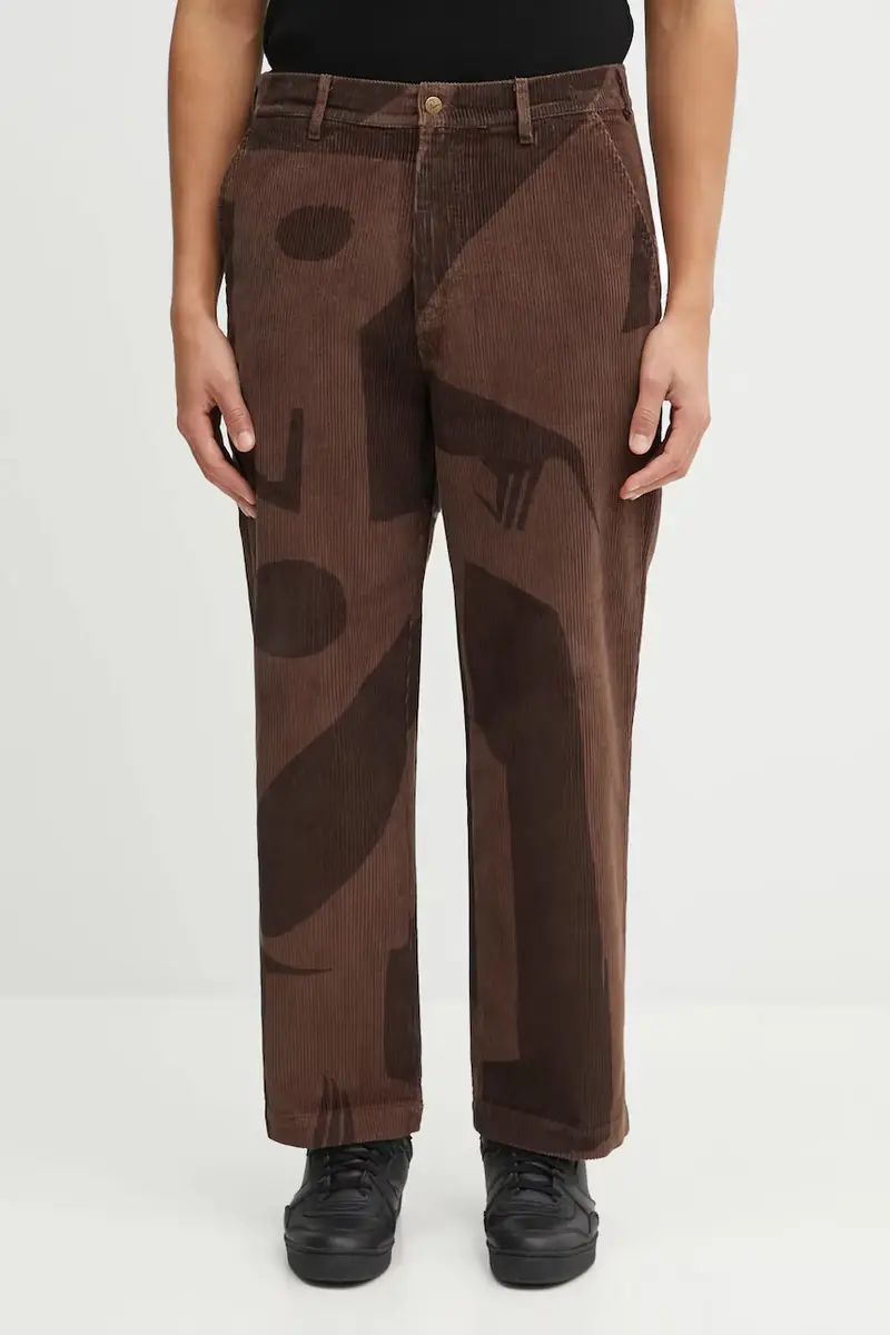 by Parra pantaloni in cotone Detached uomo colore marrone 54440