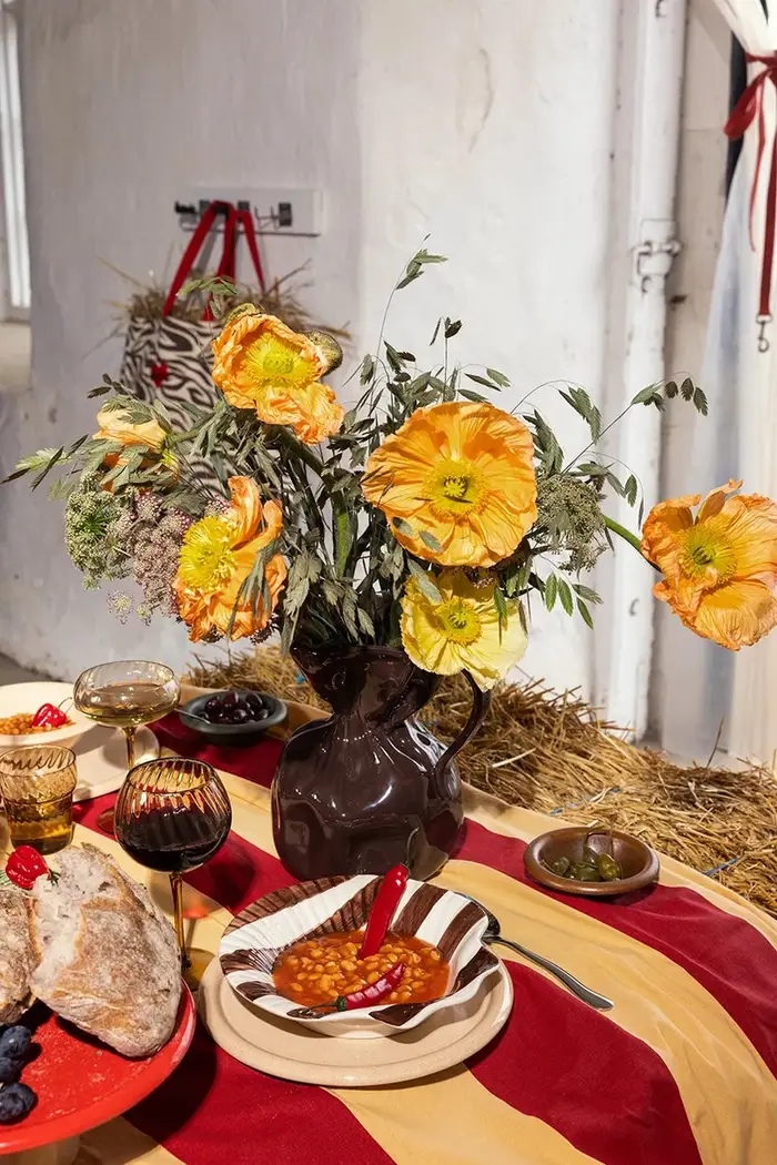 vaso decorativo Crumple 26 cm Marrone miniatura 3