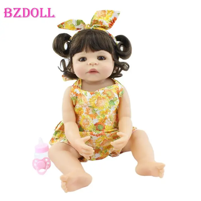 BZDOLL Reborn BZDOLL 55cm Bambola Reborn in Silicone Pieno Giocattolo Bambina Boneca Vinile Neonata Principessa Bambina Bebe Alive Regalo