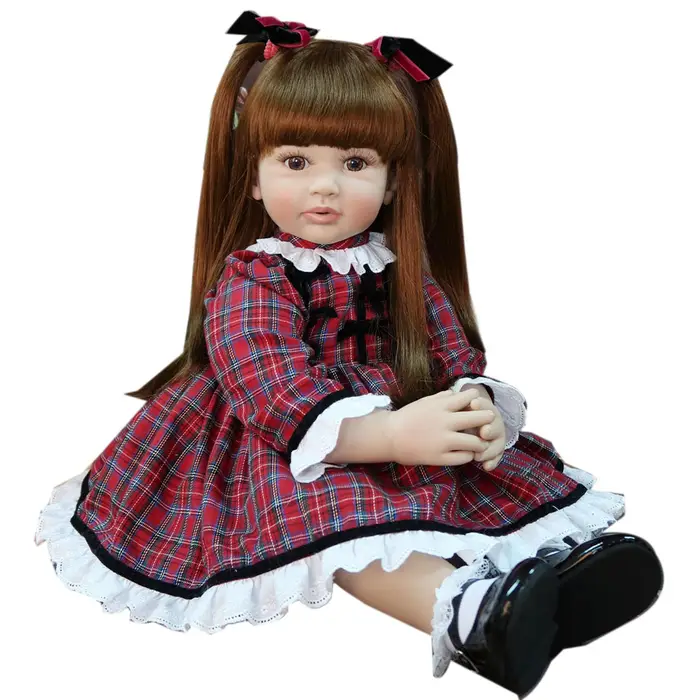 BZDOLL 60 cm Stile Esclusivo Morbido Silicone Reborn Baby Doll Giocattolo 24 pollici Principessa Bambino Babies Like Alive Bebe Girl Boneca Bambino Regalo di Compleanno 60cm